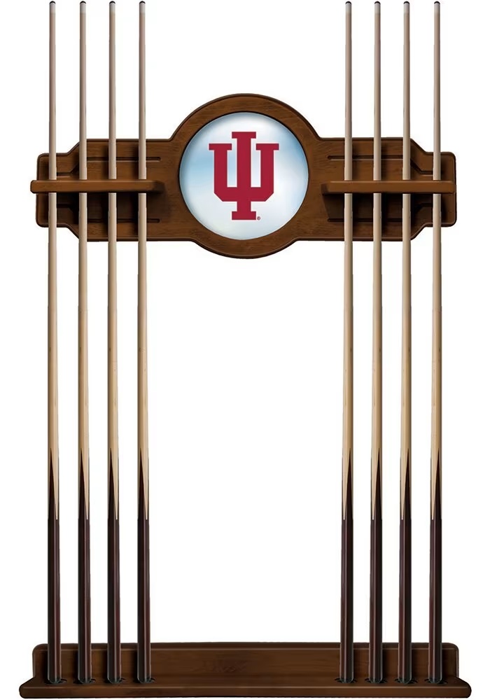 Brown Indiana Hoosiers Solid Wood Cue Rack Pool Table