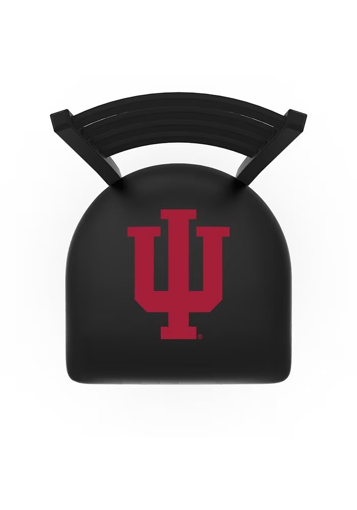 Black Indiana Hoosiers Stationary Black Wrinkle Finish Pub Stool