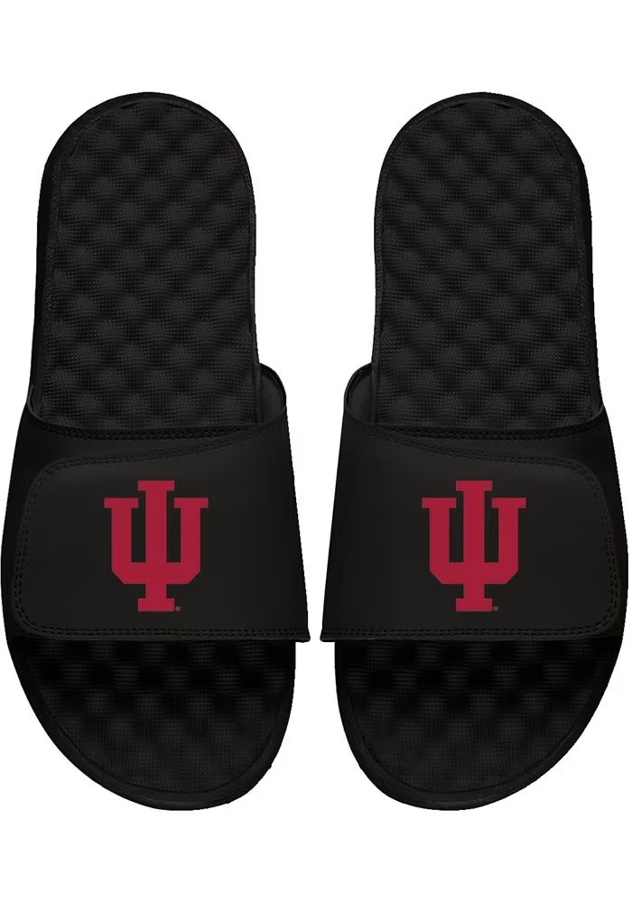 iSlide Primary Logo Indiana Hoosiers Mens Slides - Black