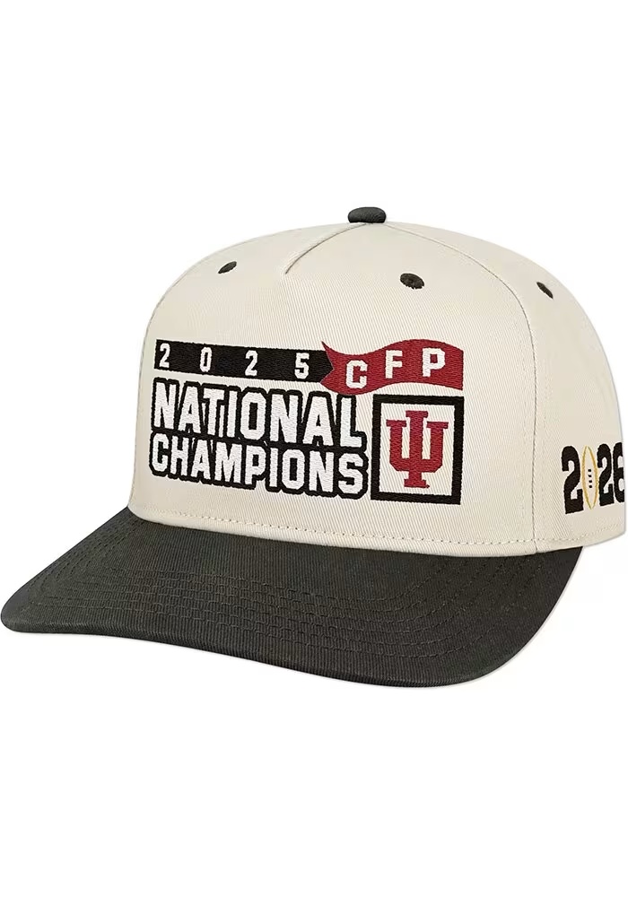 Indiana Hoosiers Ivory 2026 National Champs Heritage Adjustable Hat