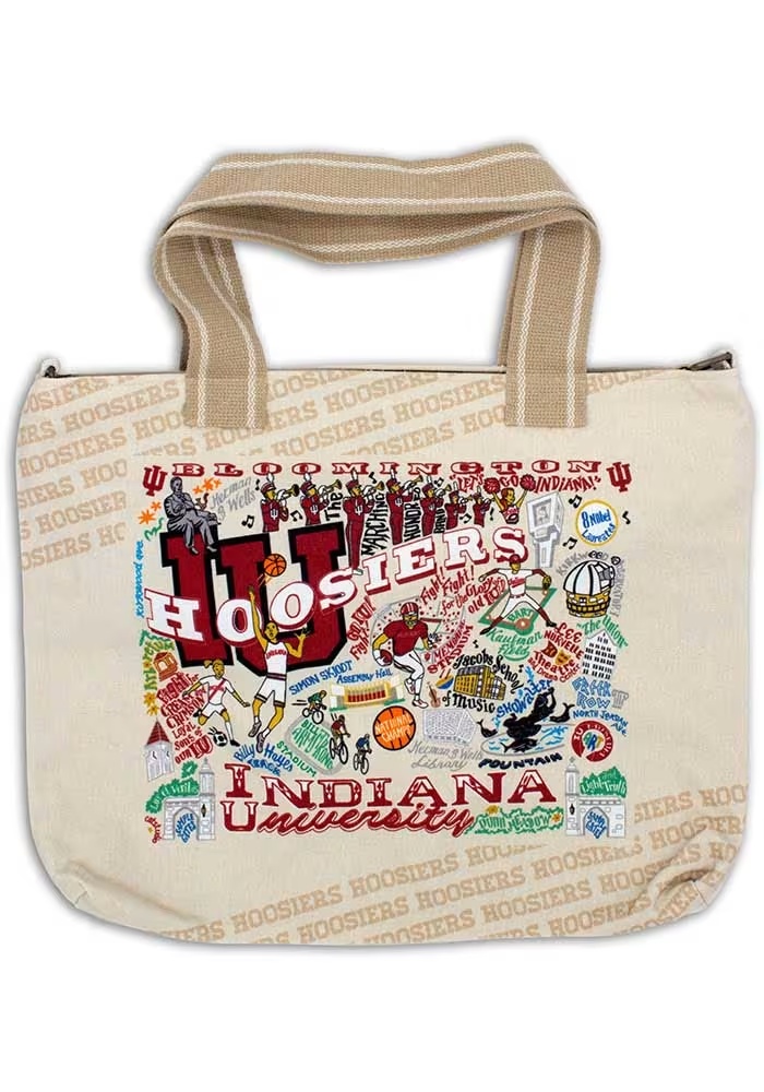 Indiana Hoosiers  14x18 Canvas Tote Bag - White