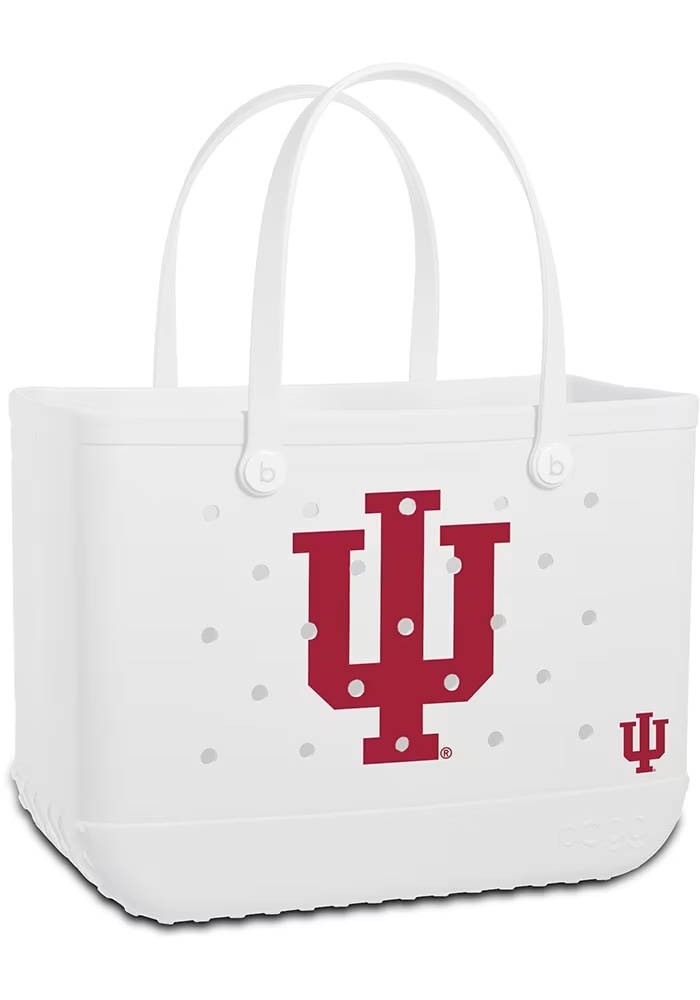 Indiana Hoosiers  Large Bogg Bag Tote Bag - White