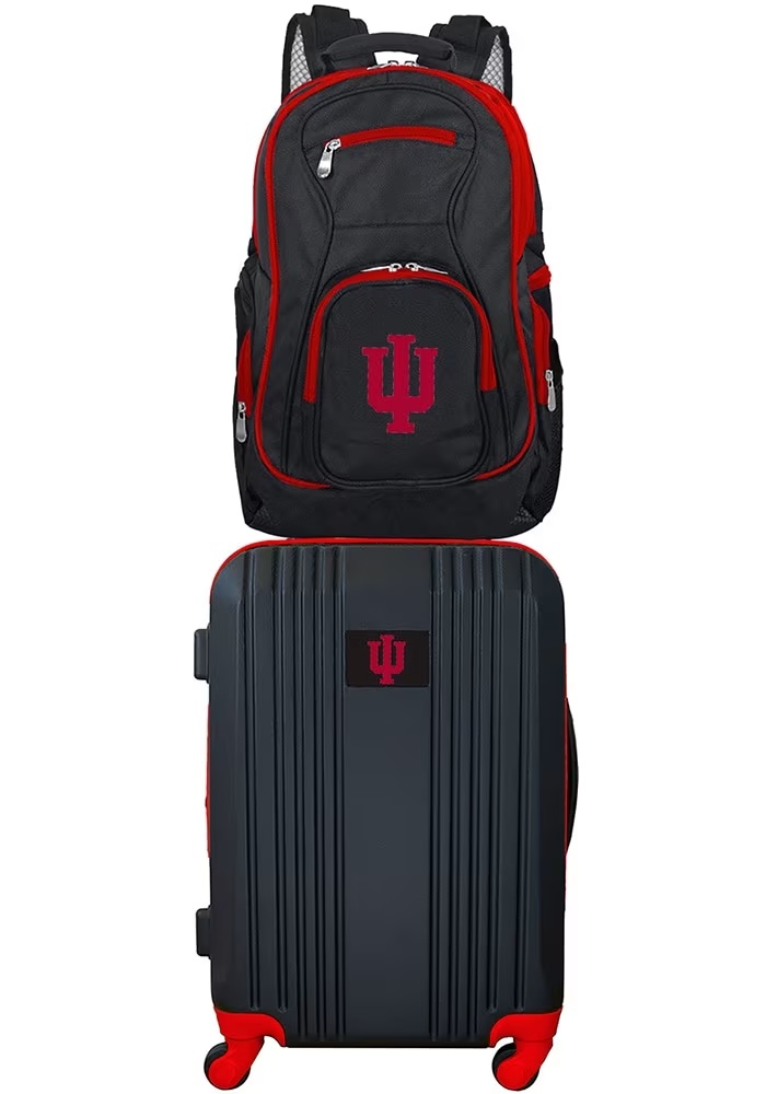 2-Piece Set Indiana Hoosiers Luggage - Black