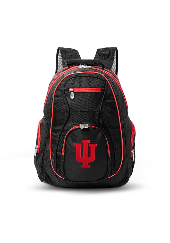 19 Laptop Red Trim Indiana Hoosiers Backpack - Black