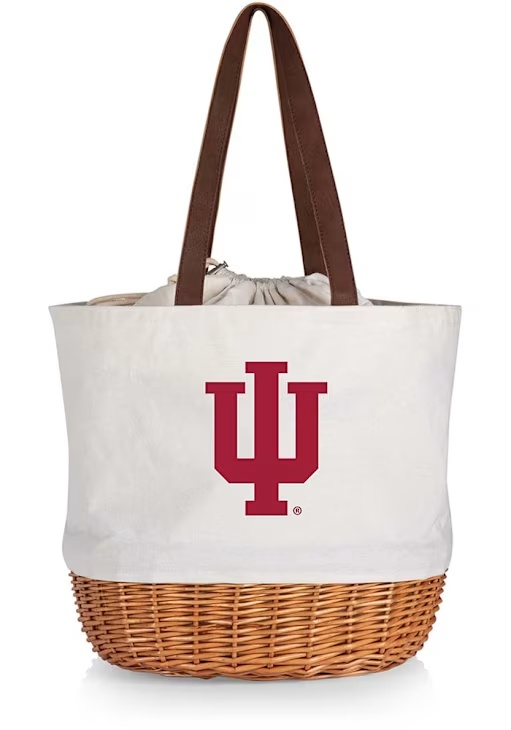 Indiana Hoosiers Picnic Time Coronado Basket Tote Bag - Beige