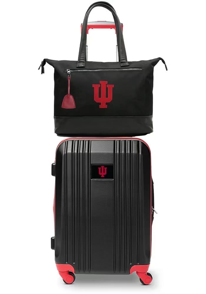 Set with Laptop Tote Indiana Hoosiers Luggage - Black