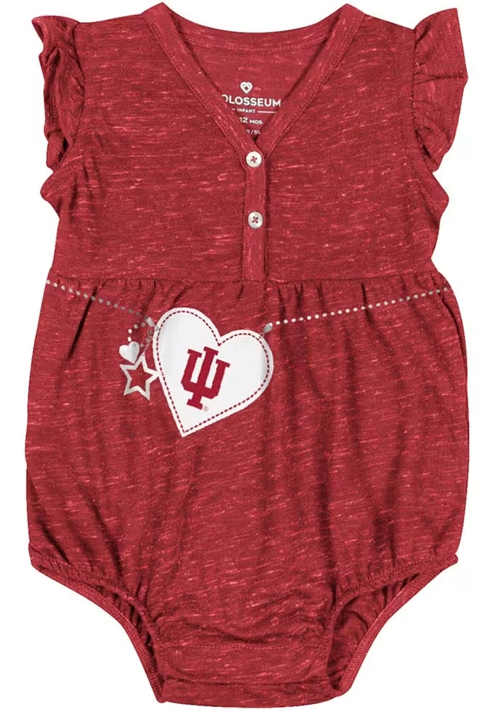 Baby Indiana Hoosiers Cardinal Colosseum Nancy Short Sleeve One Piece