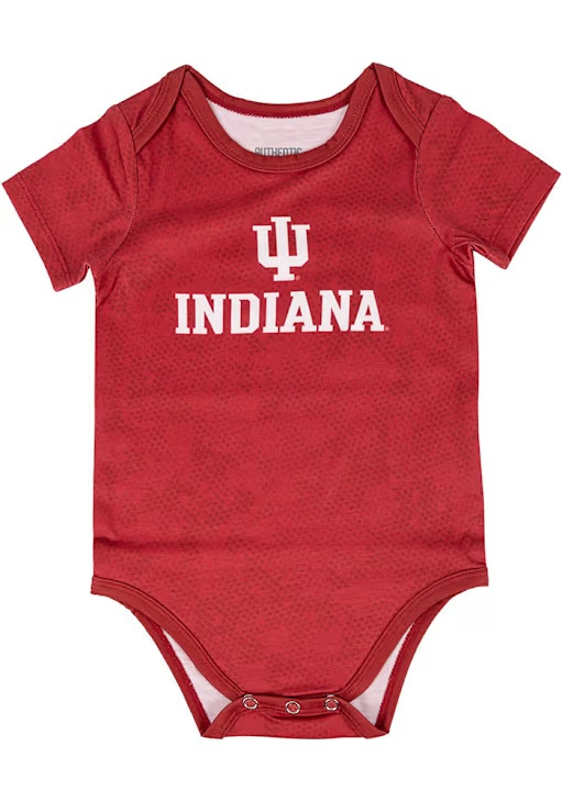 Baby Cardinal Indiana Hoosiers Christer Short Sleeve One Piece