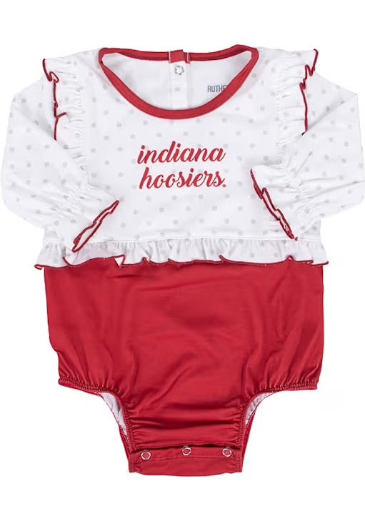 Baby Cardinal Indiana Hoosiers Rene LS One Piece