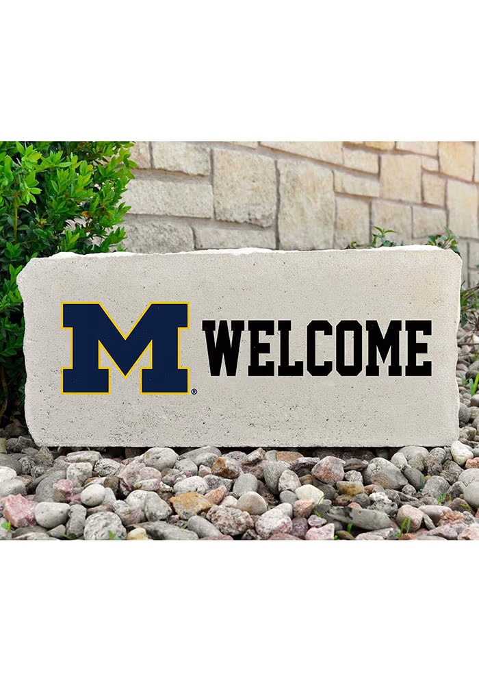 Grey Michigan Wolverines M Welcome 17x7 Rock