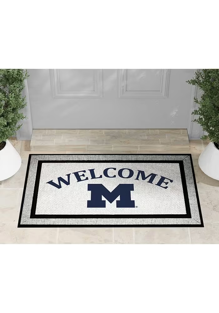 Ash Michigan Wolverines Welcome 18x30 Door Mat