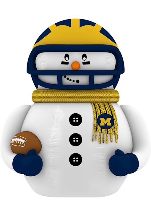 White Michigan Wolverines team logo Outdoor Inflatable