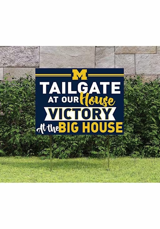 Blue Michigan Wolverines 18x24 Tailgate Yard Sign