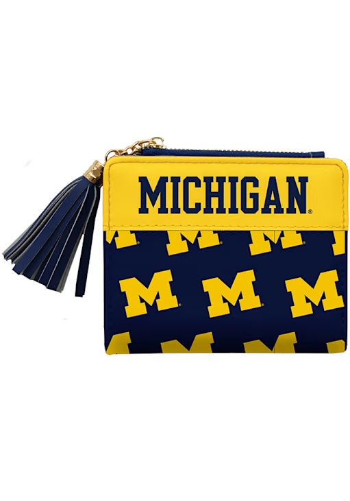 Mini Organizer Michigan Wolverines Womens Purse - Blue