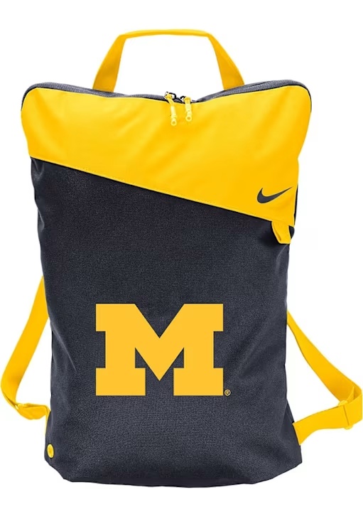 Michigan Wolverines Nike Utility Design Gym Bag - Blue