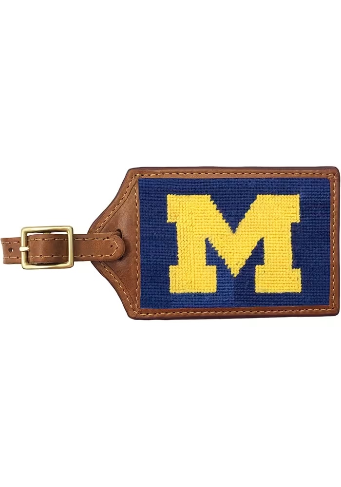 Michigan Wolverines  Logo Luggage Tag - Navy Blue