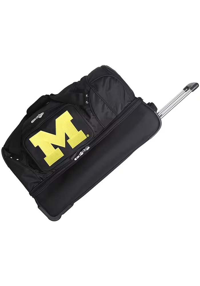 27 Rolling Duffel Michigan Wolverines Luggage - Black