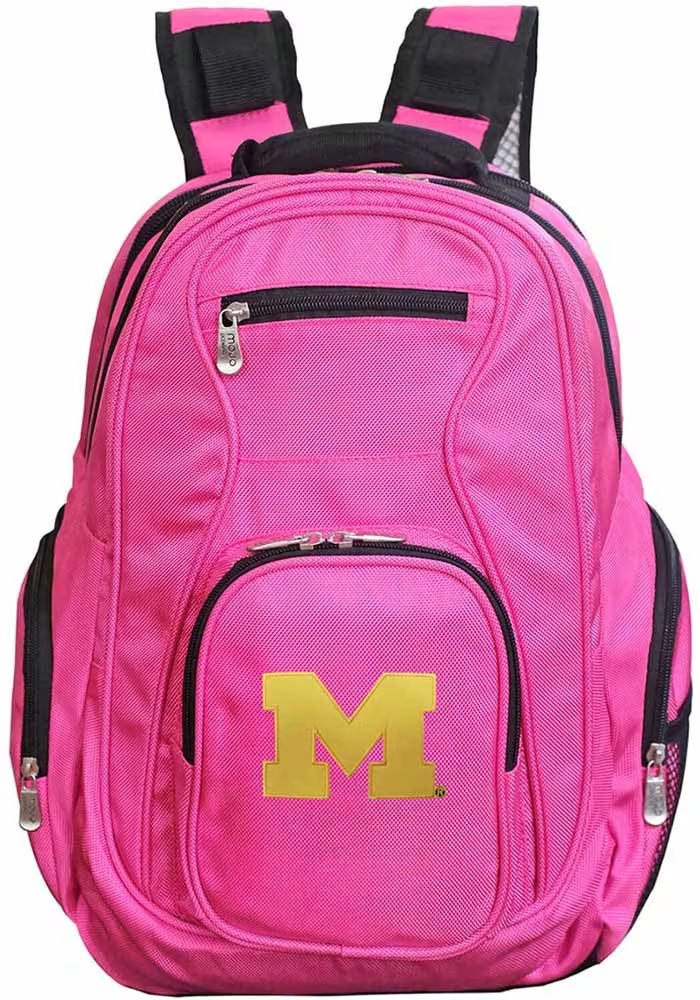 19 Laptop Michigan Wolverines Backpack - Pink