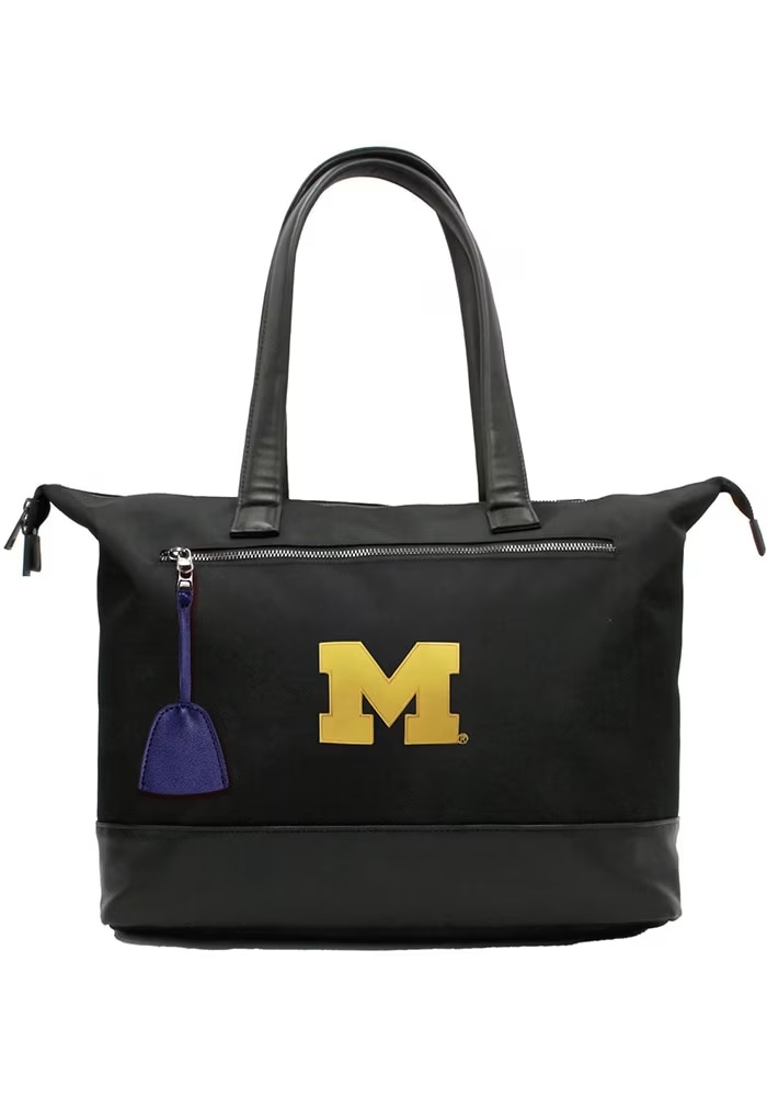 Michigan Wolverines  Premium Latop Tote Tote Bag - Black
