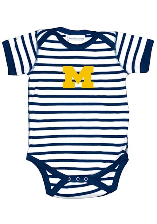 Baby Blue Michigan Wolverines Skylar Short Sleeve One Piece