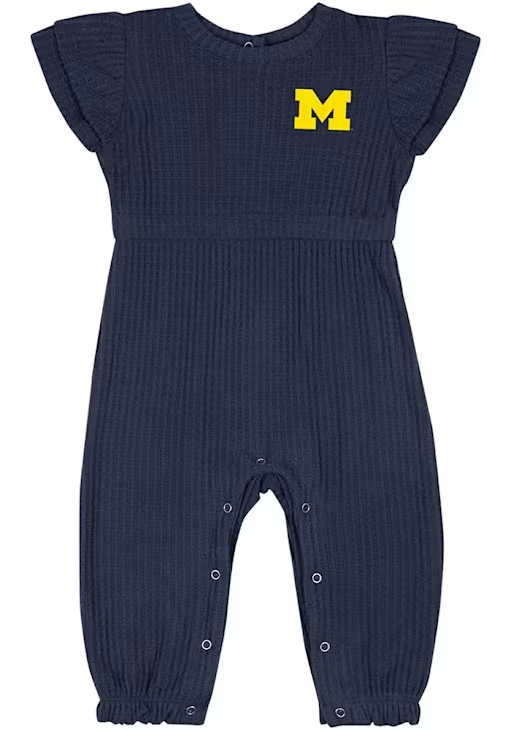 Baby Michigan Wolverines Blue Colosseum Beautopia Short Sleeve One Piece