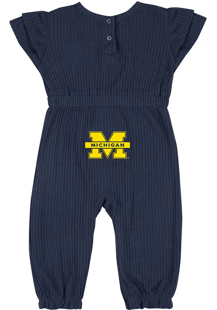 Baby Michigan Wolverines Blue Colosseum Beautopia Short Sleeve One Piece