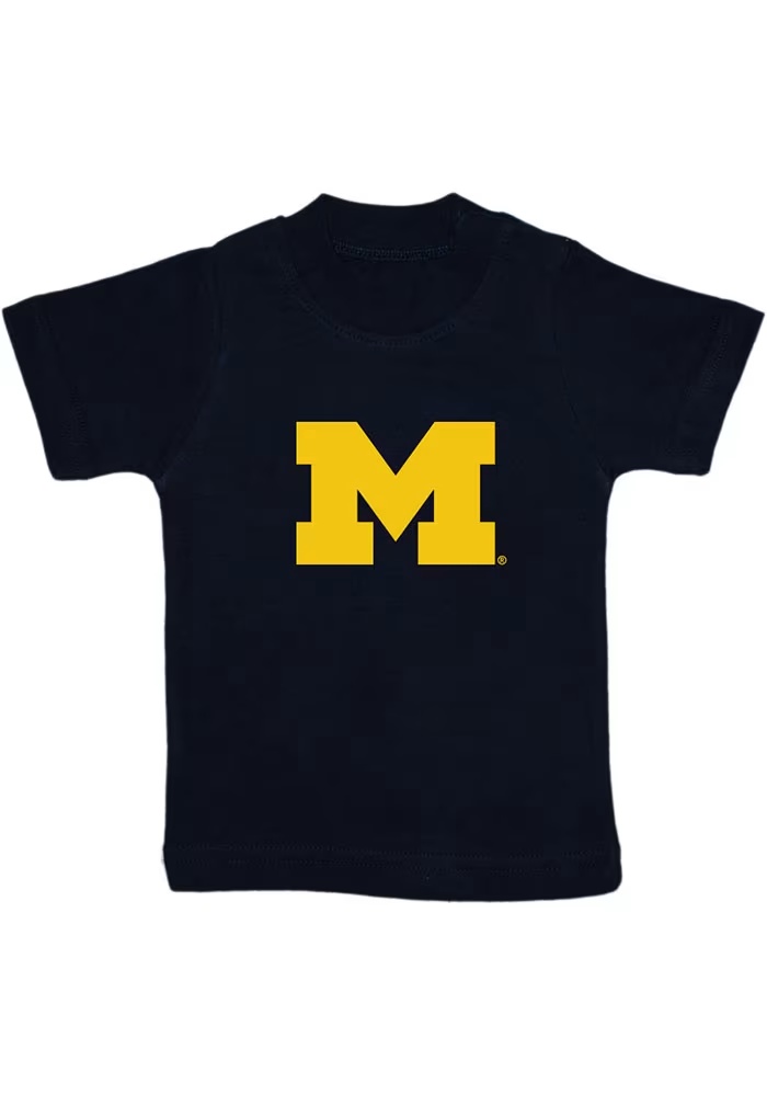 Infant Blue Michigan Wolverines Primary Logo Short Sleeve T-Shirt