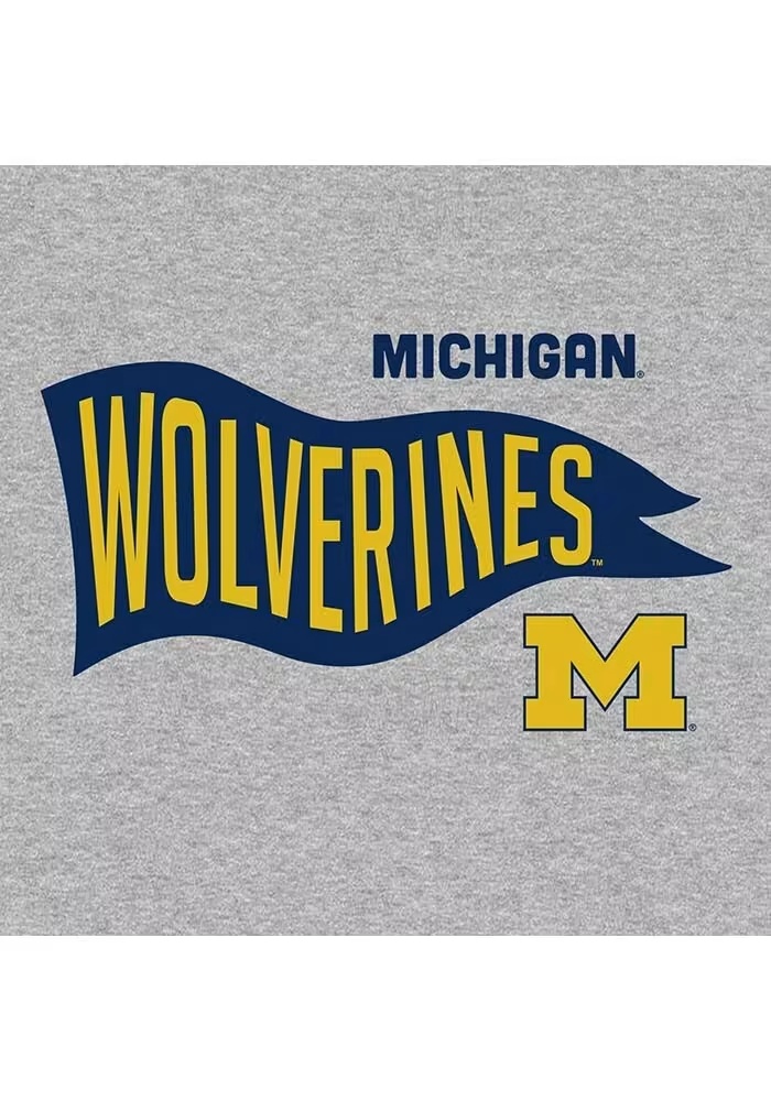 Baby Michigan Wolverines Grey Little King Knobby Retro Short Sleeve One Piece