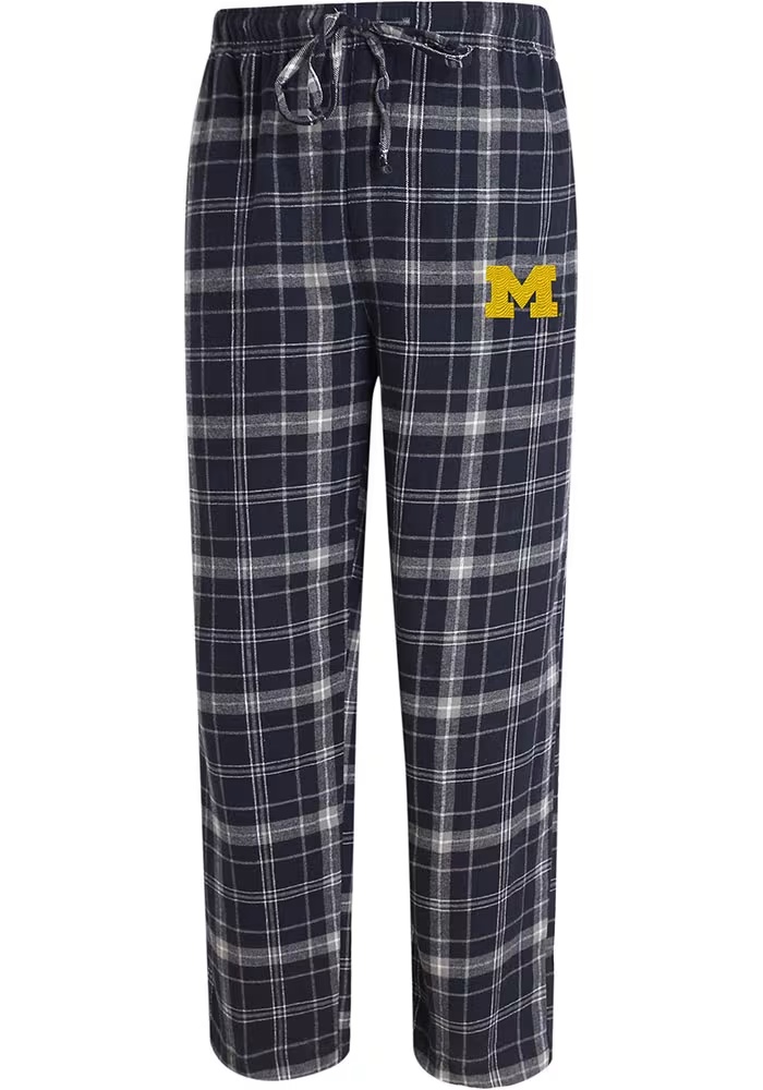 Mens Michigan Wolverines Navy Blue Concepts Sport Primary Logo Loungewear Sleep Pants