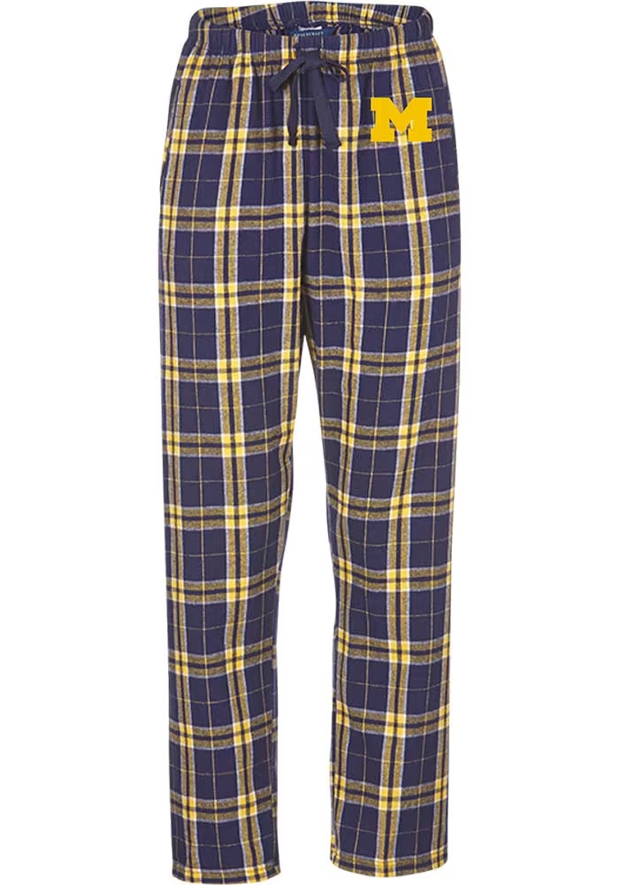 Youth Blue Michigan Wolverines Flannel Loungewear Sleep Pants