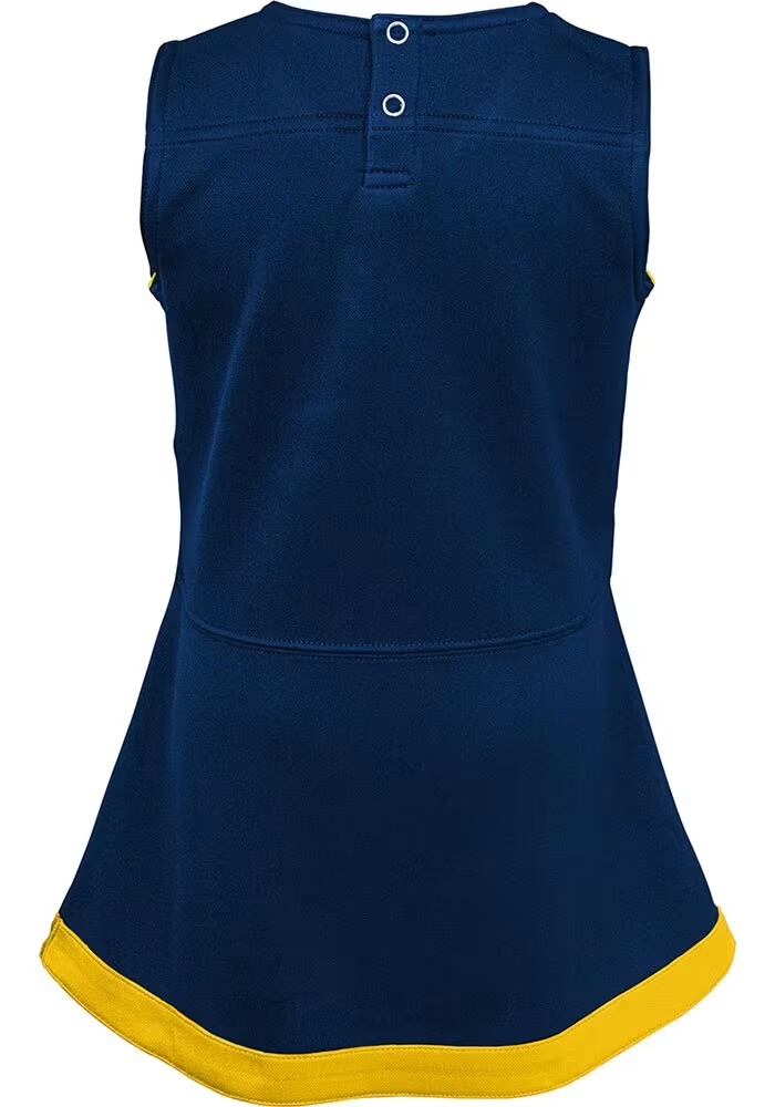 Girls Blue Michigan Wolverines Cheer Captain Cheer Dress Set
