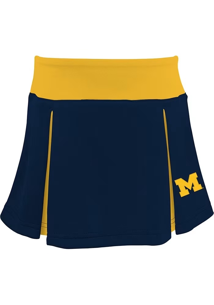 Girls Blue Michigan Wolverines Spirit Cheer 2PC Cheer Set