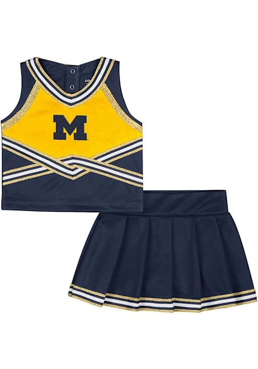 Toddler Girls Michigan Wolverines Blue Colosseum Lollipop Park Cheer Sets
