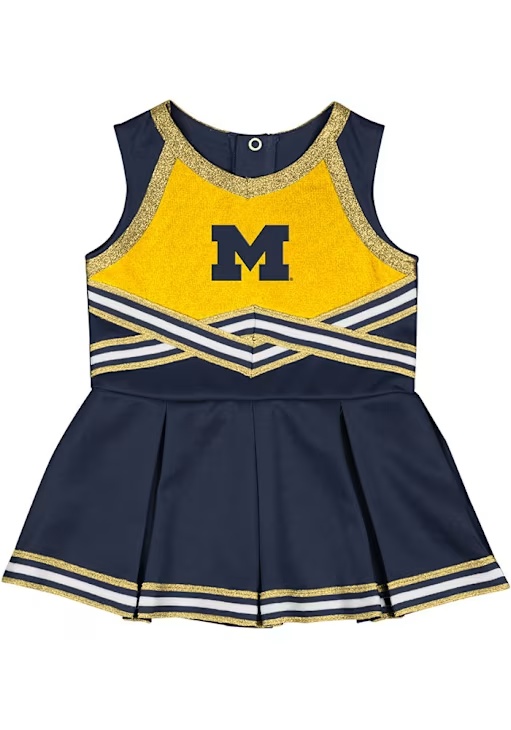 Baby Michigan Wolverines Blue Colosseum Lollipop Park Cheer Dress