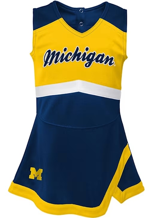 Baby Blue Michigan Wolverines Cheer Captain Cheer Dress