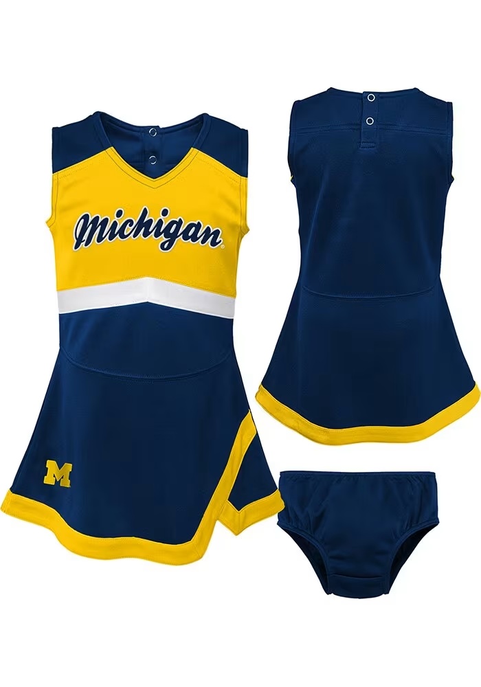 Baby Blue Michigan Wolverines Cheer Captain Cheer Dress
