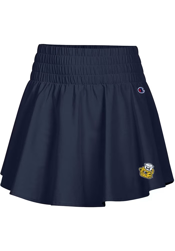 Womens Michigan Wolverines Blue Champion Ruffle Skirt