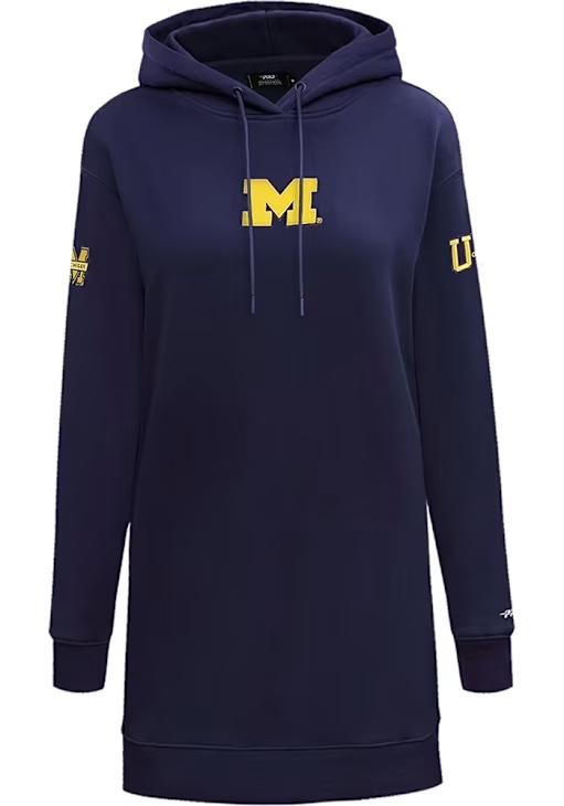 Womens Michigan Wolverines Blue Pro Standard Classic Short Sleeve Dress