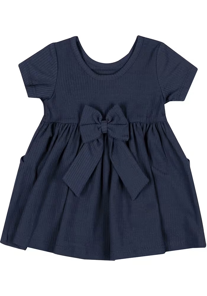 Baby Girls Michigan Wolverines Blue Colosseum Flarietta Short Sleeve Dress
