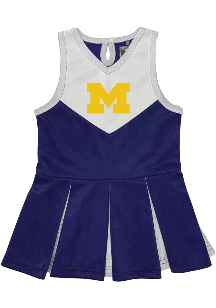 Toddler Girls Blue Michigan Wolverines 1 Piece Cheer Sets