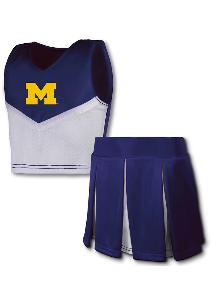 Girls Blue Michigan Wolverines 2 Piece Cheer Set