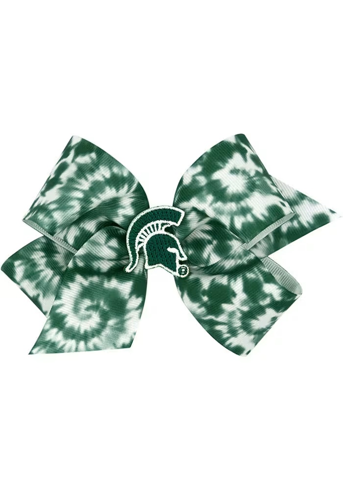 Medium Tie Dye Michigan State Spartans Baby Hair Barrette - Green