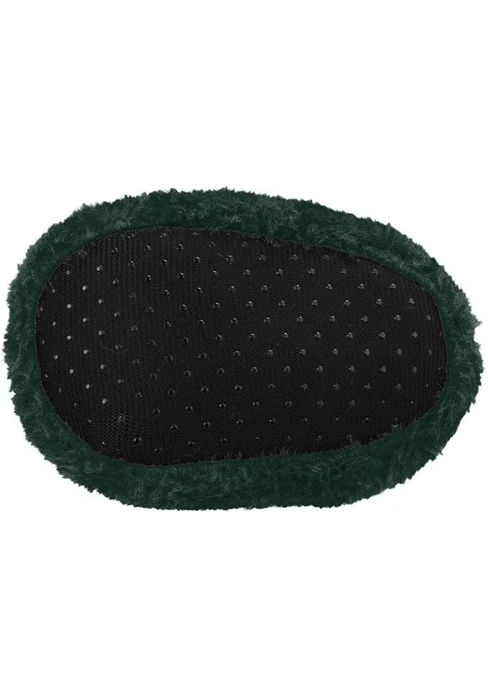 Big Logo Sherpa Michigan State Spartans Baby Slippers - Green