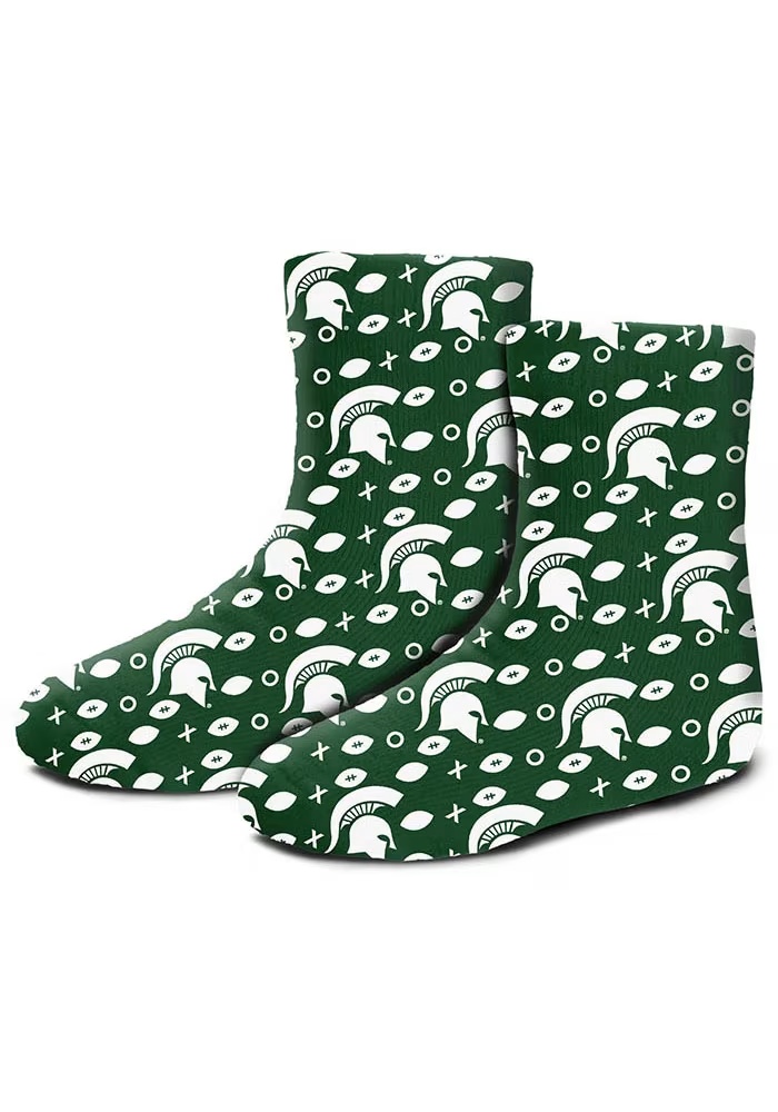 Playboard Michigan State Spartans Baby Quarter Socks - Green
