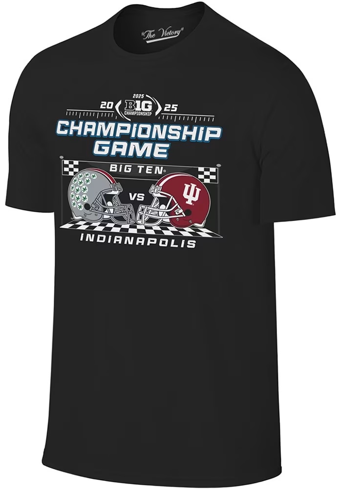 Big Ten 2025  Football Championship Speedway Short Sleeve T Shirt - Black