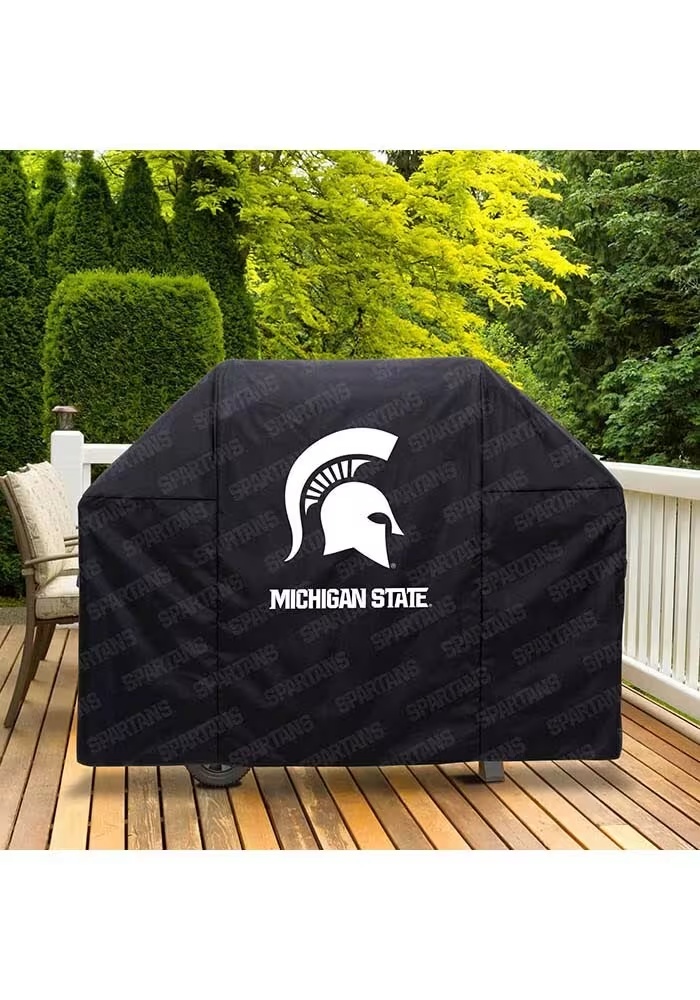 Black Michigan State Spartans Heavy Duty Grill Cover
