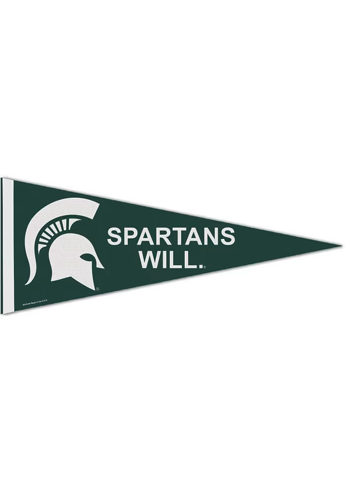 Green Michigan State Spartans 12x30 Pennant