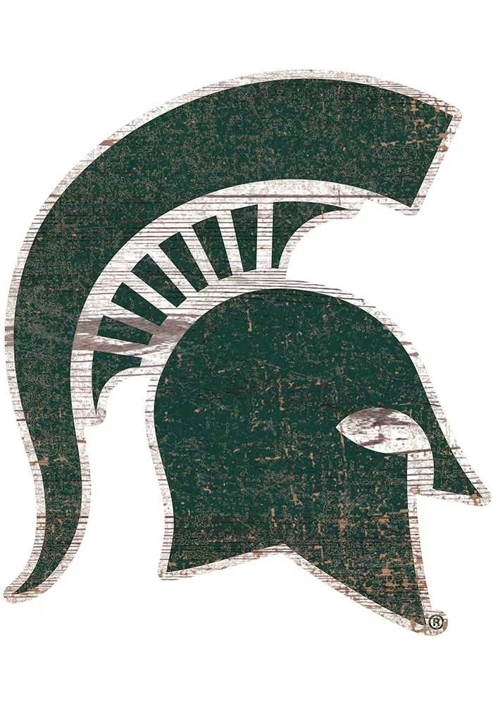 Green Michigan State Spartans 8 In Dye Cut Logo Sign