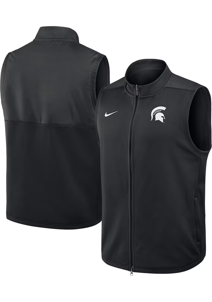 Mens Michigan State Spartans Black Nike Victory Vest