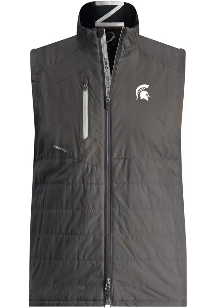 Mens Michigan State Spartans Black Zero Restriction Z625 Vest